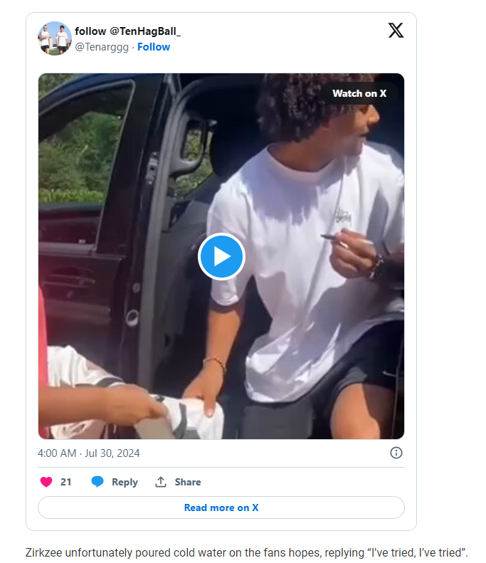 齐尔克泽爆料:曾尝试说服穆西亚拉加盟曼联